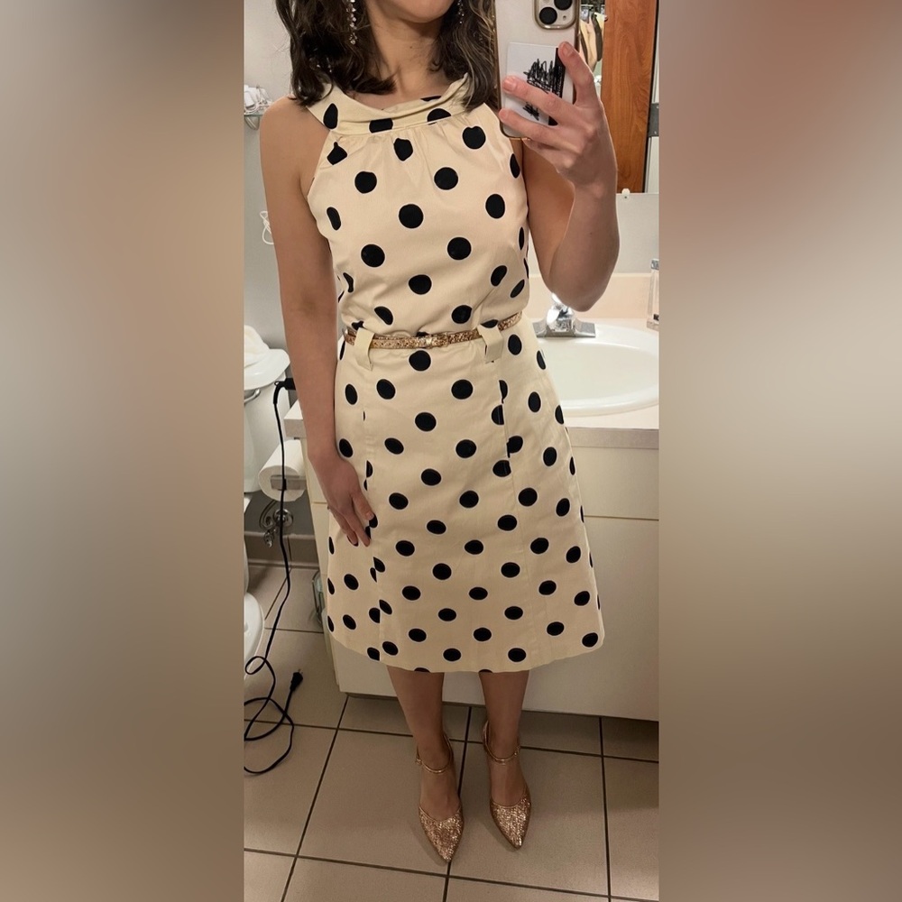 Polka Dot Dress - Cream and Black